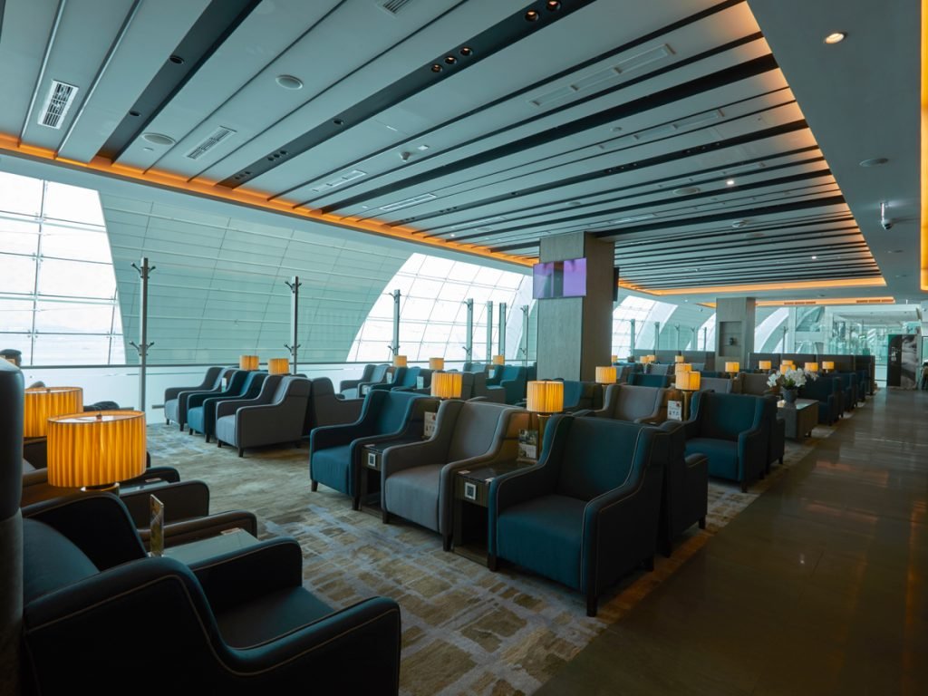 Comfortable airport lounge seating